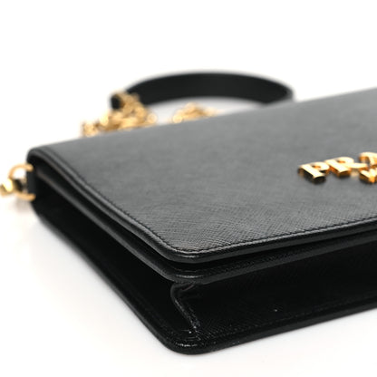 Prada Saffiano Lux Mini Crossbody Bag Black 9 of 12