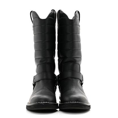 Chanel Oily Calfskin Star Quilted Biker Boots 39.5 Black 2 of 11