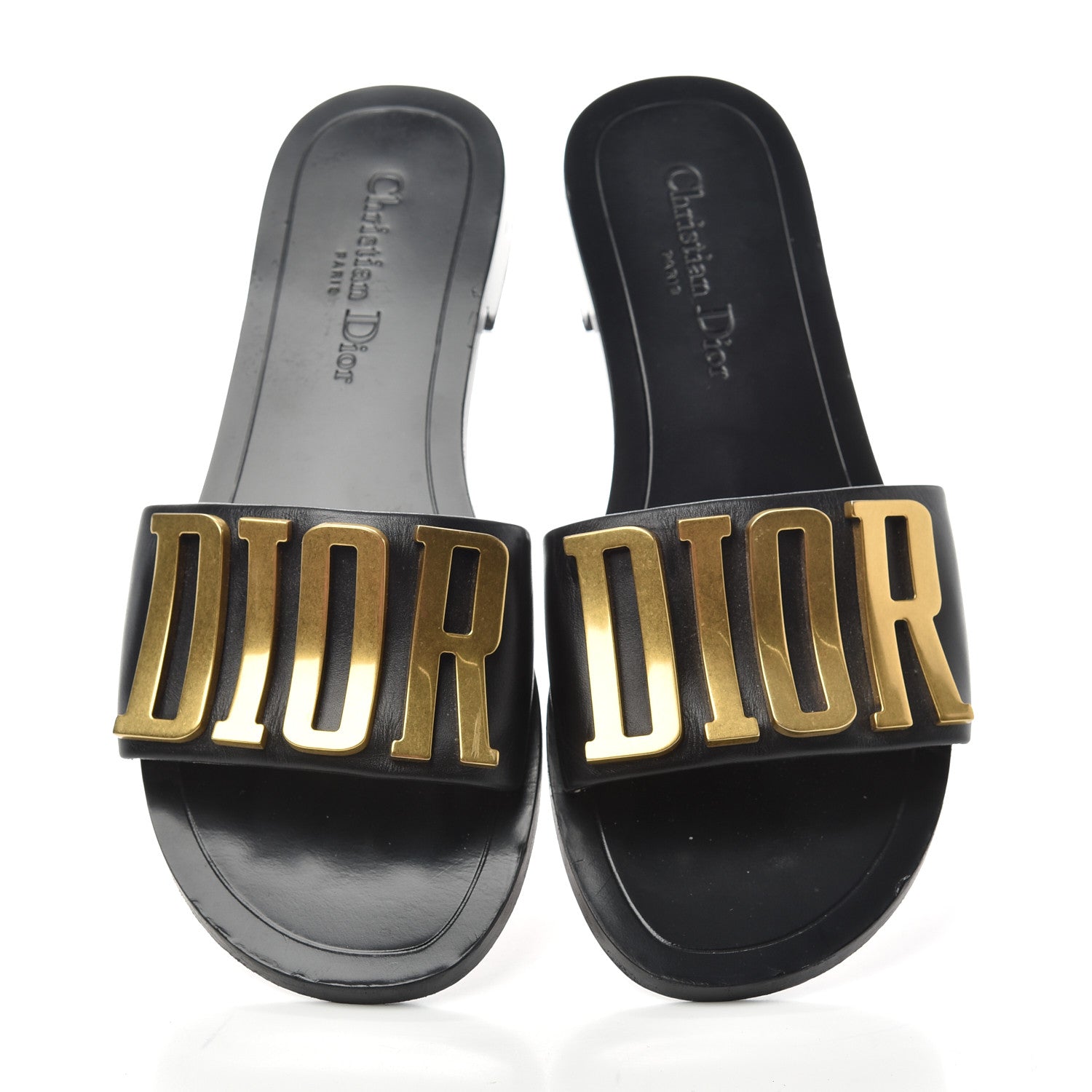 Christian Dior Calfskin Dio(r)evolution 10mm Slide Sandals 38 Black 5 of 10
