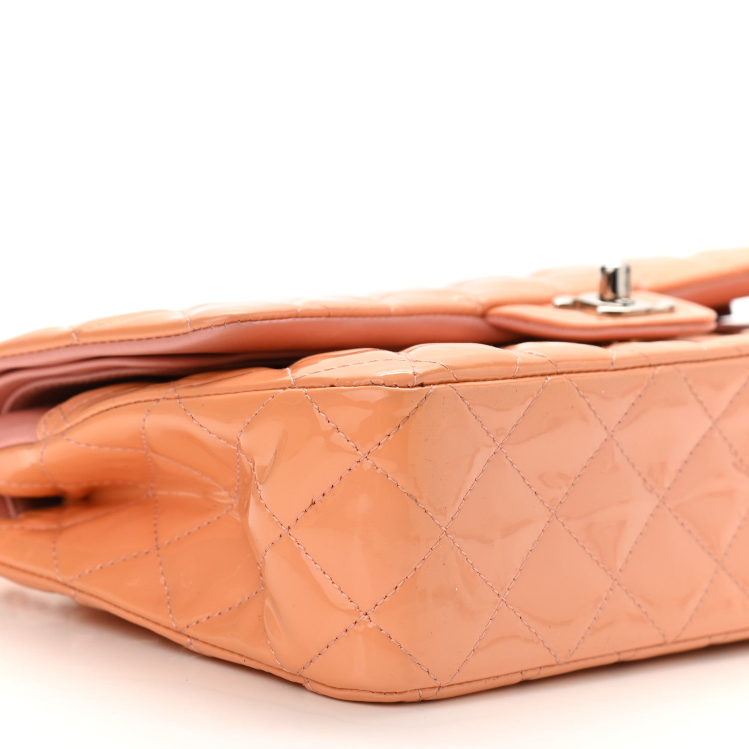 Chanel Patent Quilted Medium Double Flap Light Pink 8 of 12