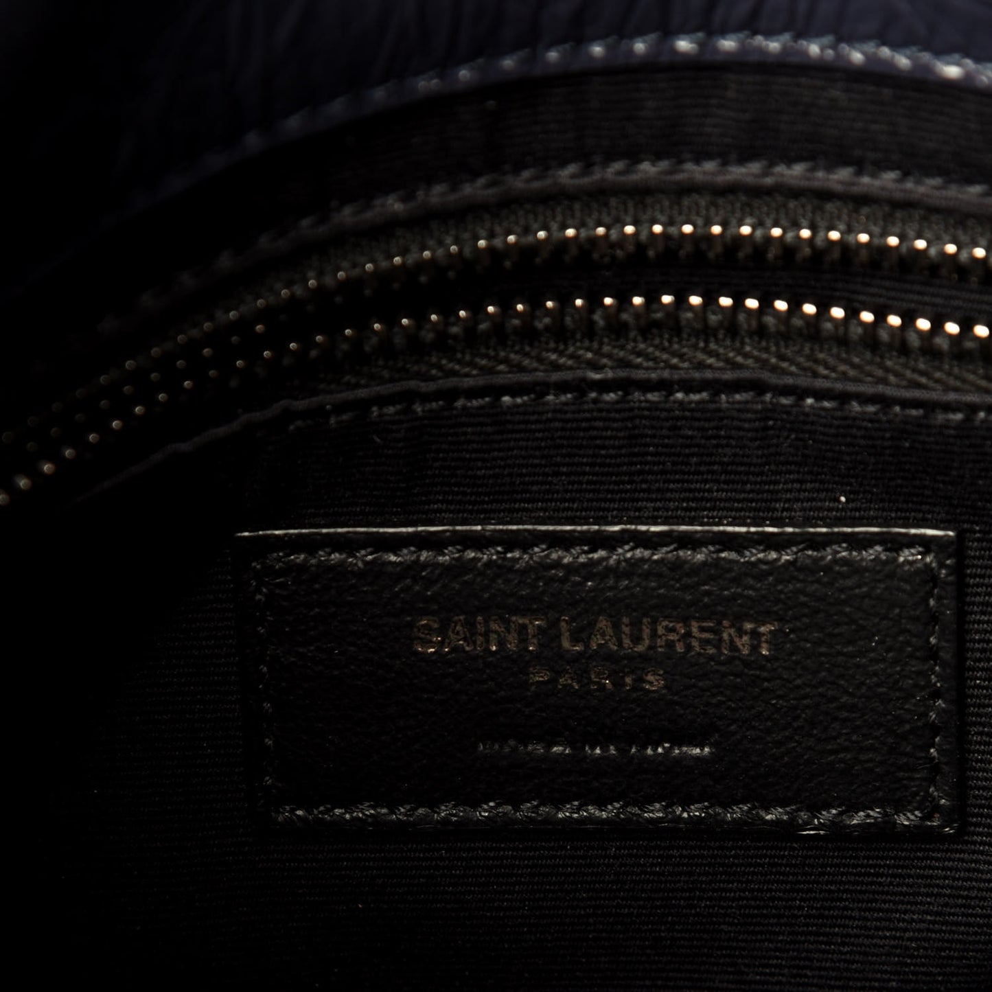 Crinkled Calfskin Matelasse Monogram Niki Chain Wallet Deep Marine