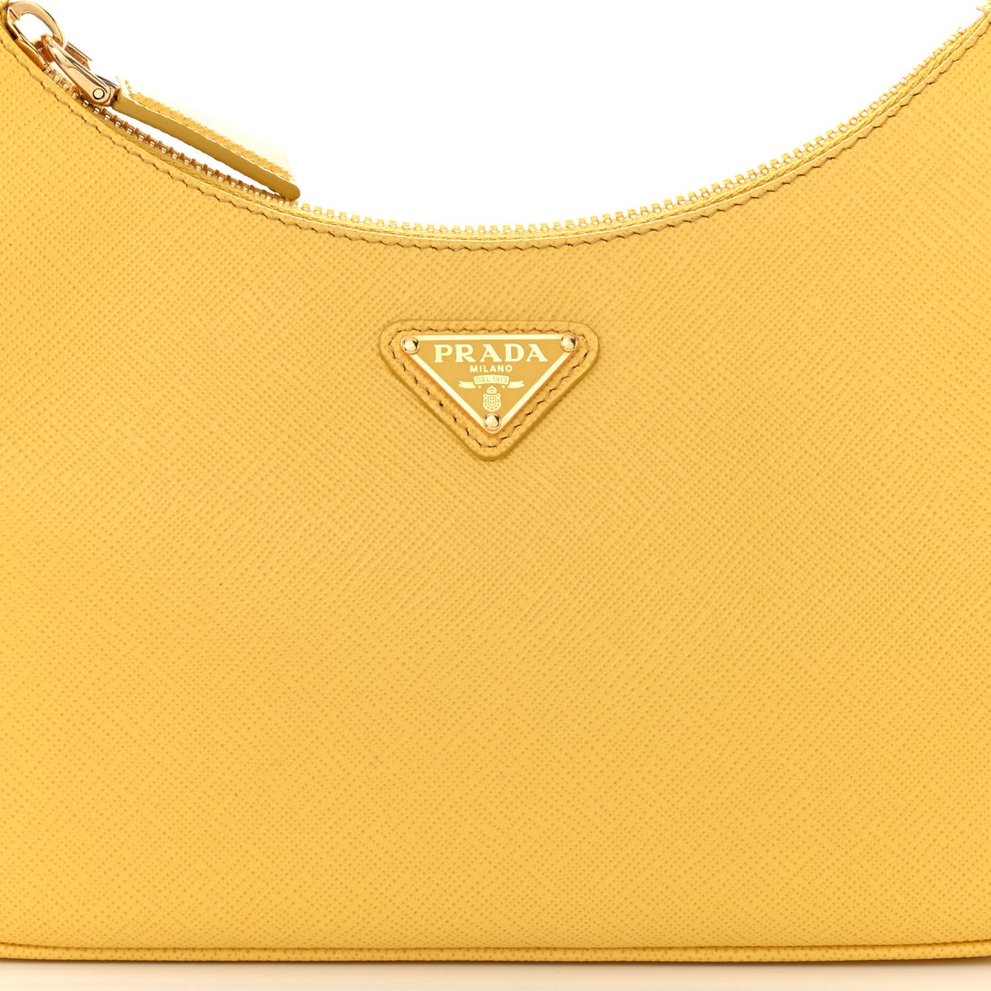 Saffiano Lux Re-Edition Mini Shoulder Bag Soleil