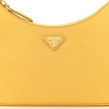 Prada Saffiano Lux Re-Edition Mini Shoulder Bag Soleil 9 of 11