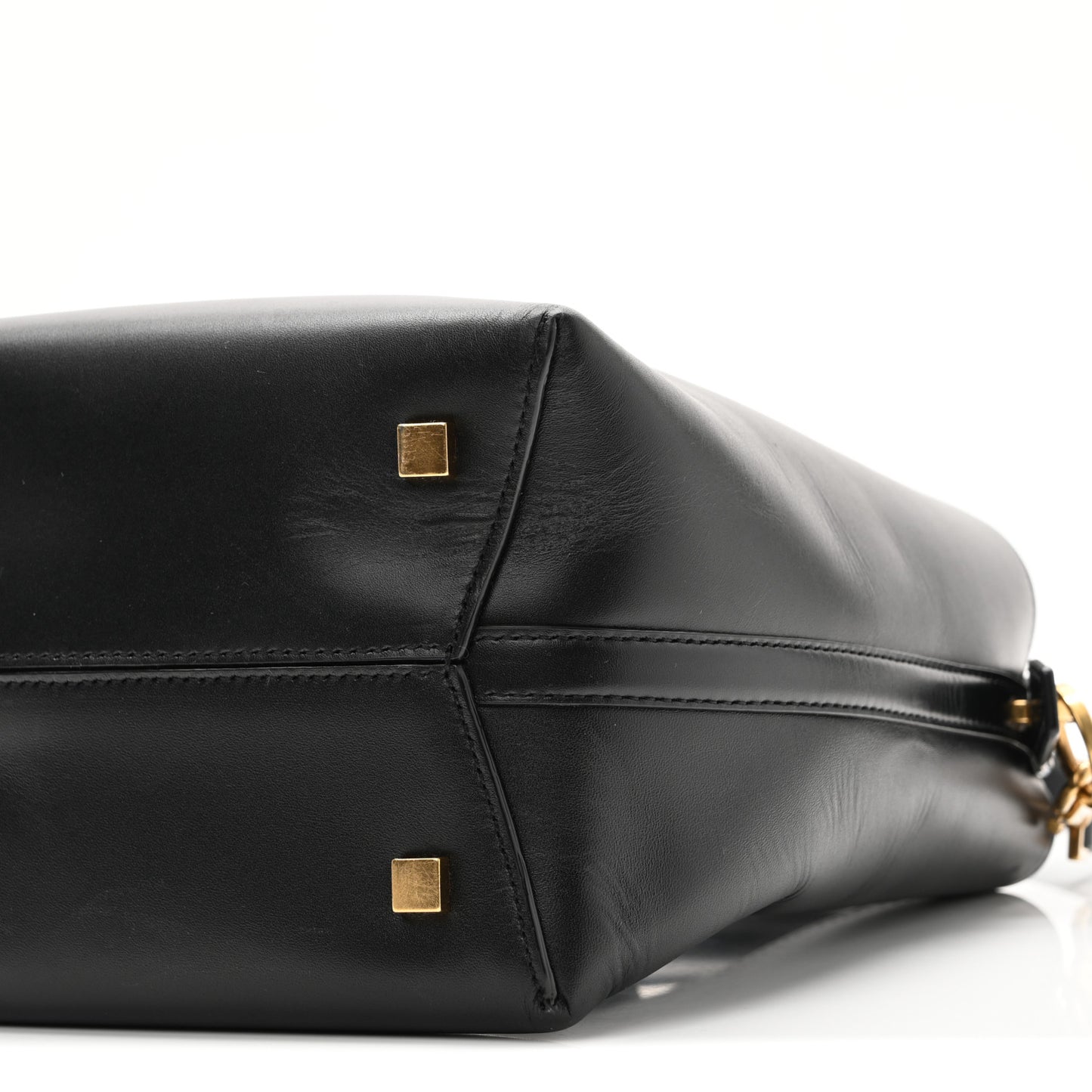 Shiny Calfskin Le 37 Bucket Bag Black