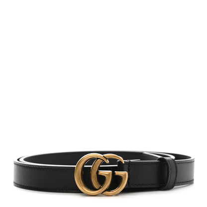 Gucci Calfskin Double G 20mm Belt 90 36 Black 1 of 6