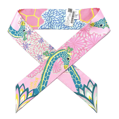 Hermes Silk The Three Graces Twilly Rose Bonbon Canard 1 of 4