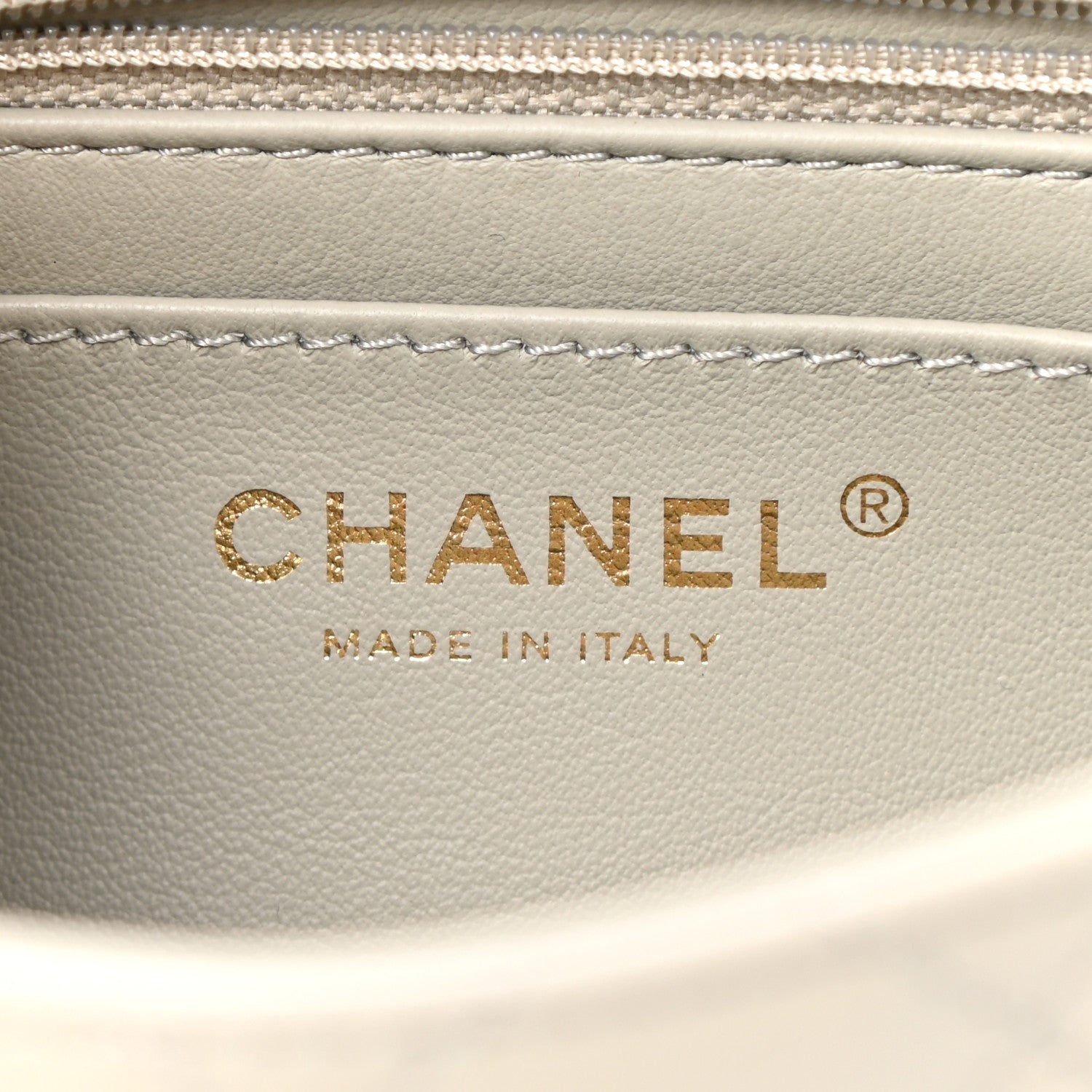 Chanel Lambskin Quilted Mini Pearl Crush Flap Light Grey 7 of 11