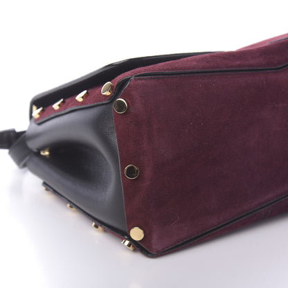 Jimmy Choo Suede Small Lockett Shoulder Bag Bordeaux 6 of 9