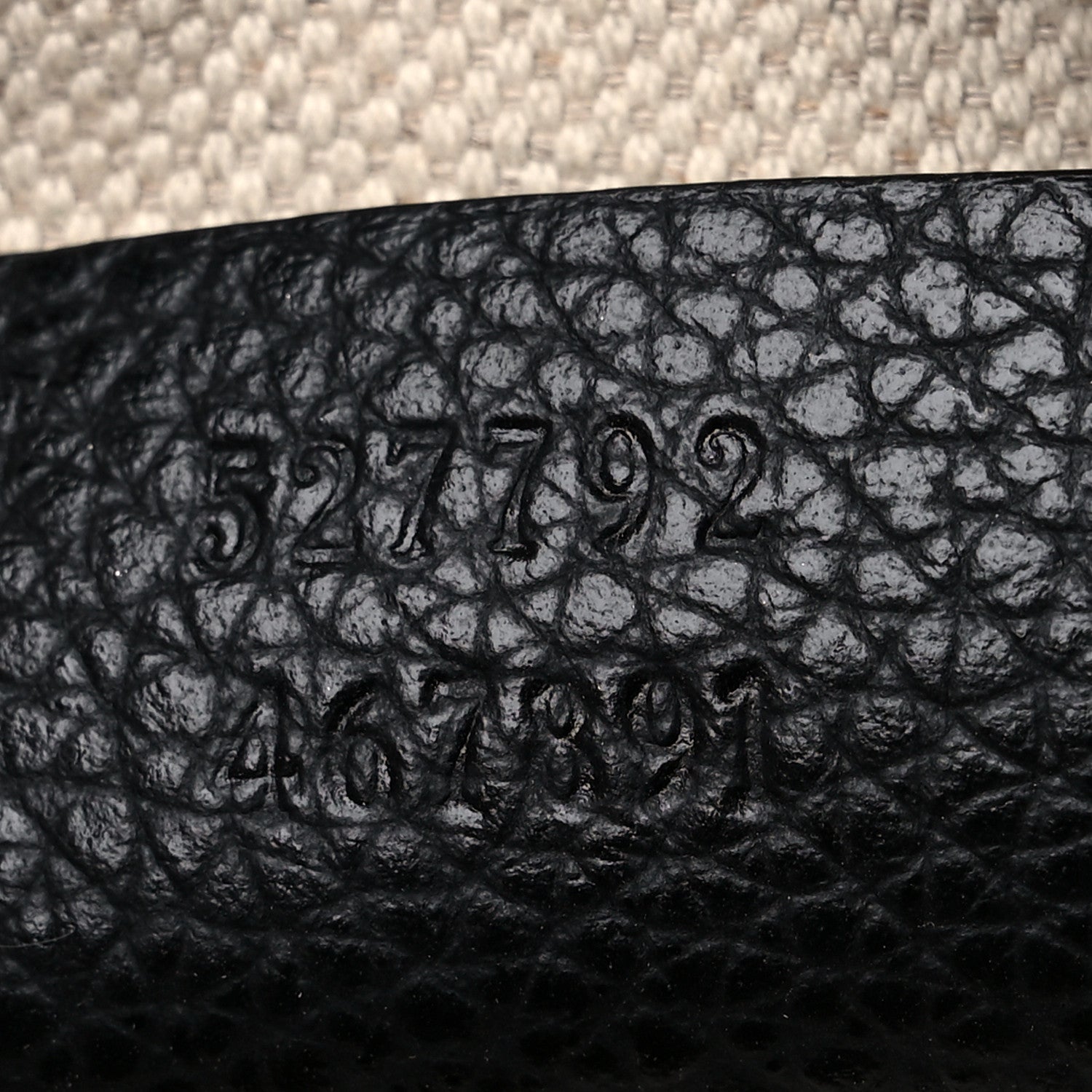 Gucci Grained Calfskin Small Logo Belt Bag Black 7 of 13