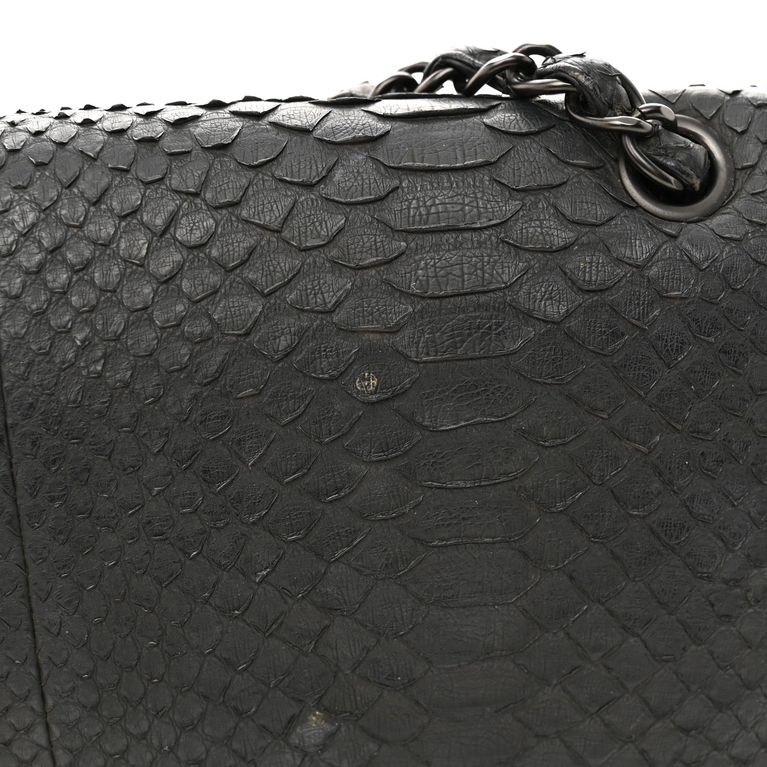 Chanel Snakeskin Jumbo Double Flap So Black 18 of 22