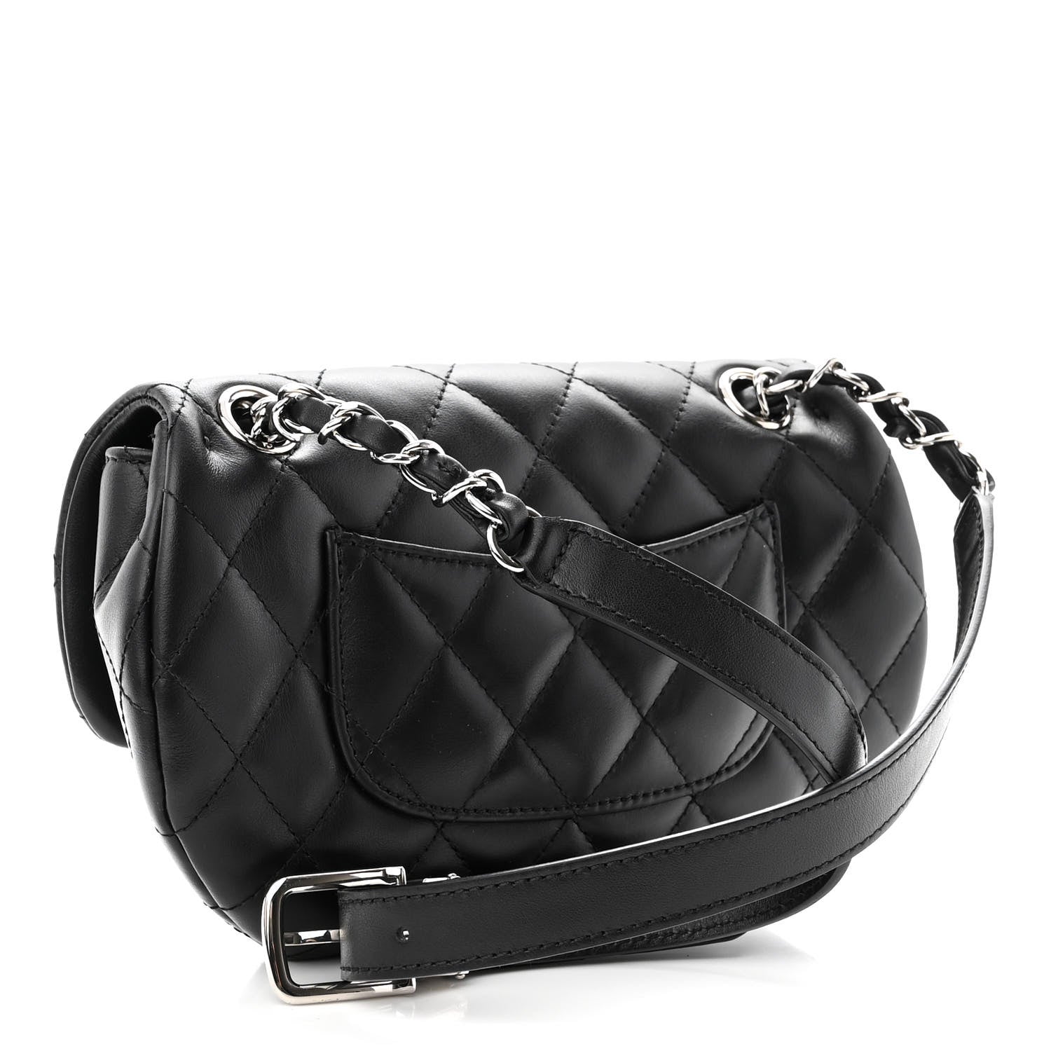 Chanel Calfskin Quilted CC Uniform Flap Belt Bag Black 3 of 10