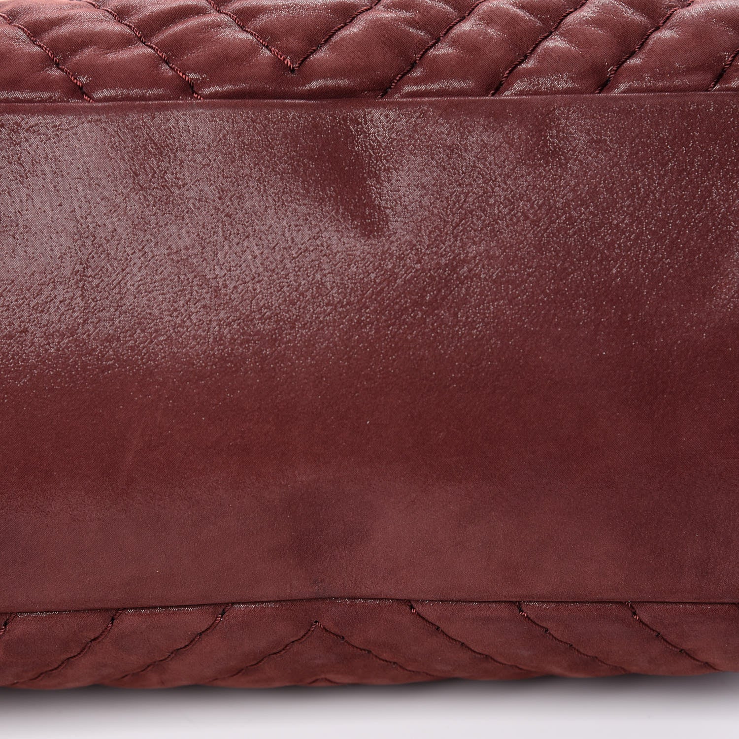 Chanel Iridescent Calfskin Chevron Quilted Surpique Tote Burgundy 10 of 11