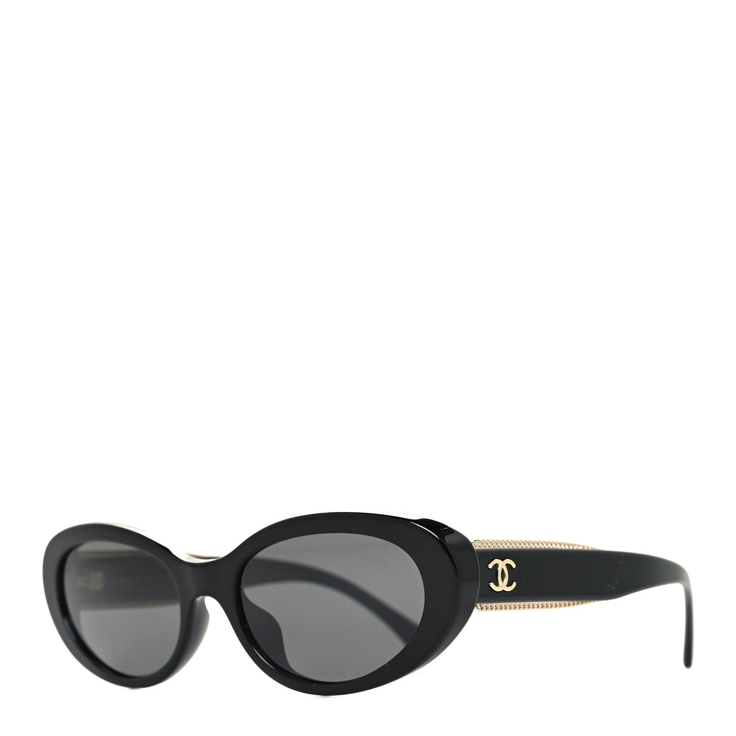 Chanel Acetate Oval Sunglasses 5515-A Black 1 of 8