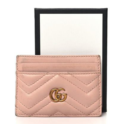 Gucci Calfskin Matelasse GG Marmont Card Holder Perfect Pink 12 of 12