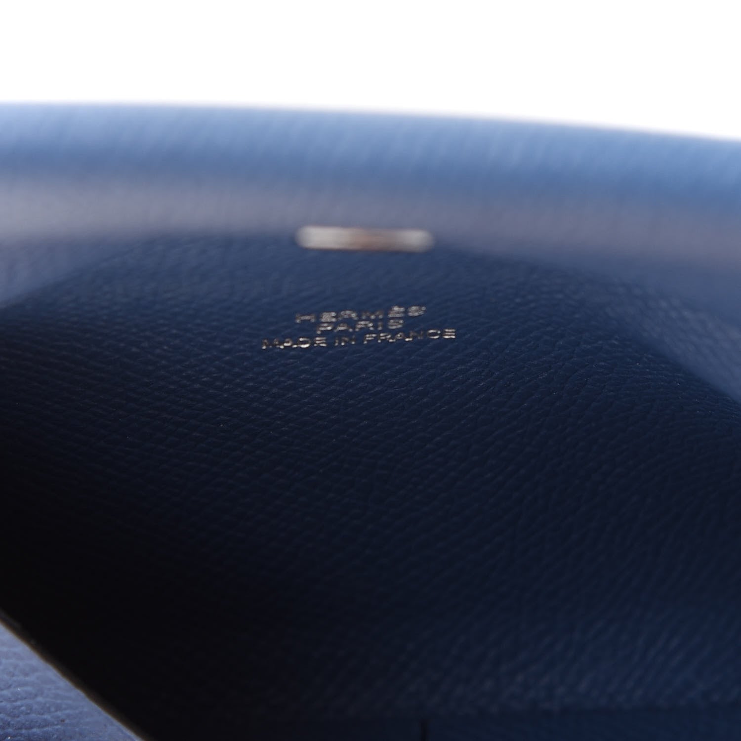 Hermes Epsom Calvi Card Case Bleu Agate 5 of 6