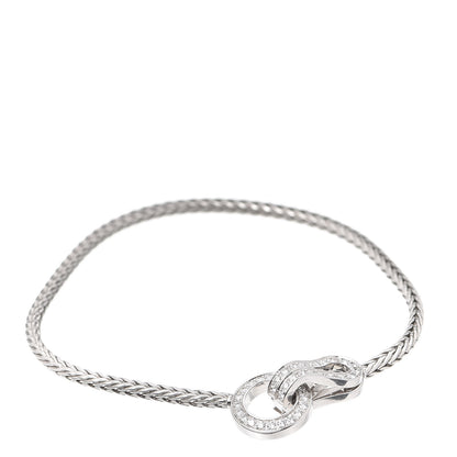Cartier 18K White Gold Diamond Agrafe Bracelet 1 of 5