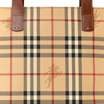 Burberry Haymarket Check Small Tote Brown 8 of 11