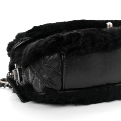 Chanel Rabbit Fur Medium Single Flap Black 9 of 10