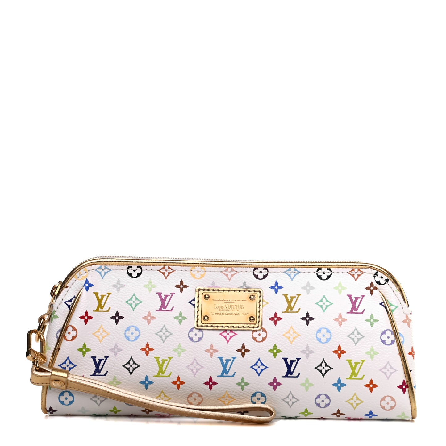 Monogram Multicolor Kate Clutch White