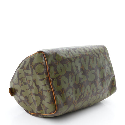 Louis Vuitton Monogram Graffiti Speedy 30 Kaki 4 of 14