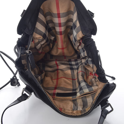 Burberry Nylon Check Buckleigh Packable Tote Black 5 of 13