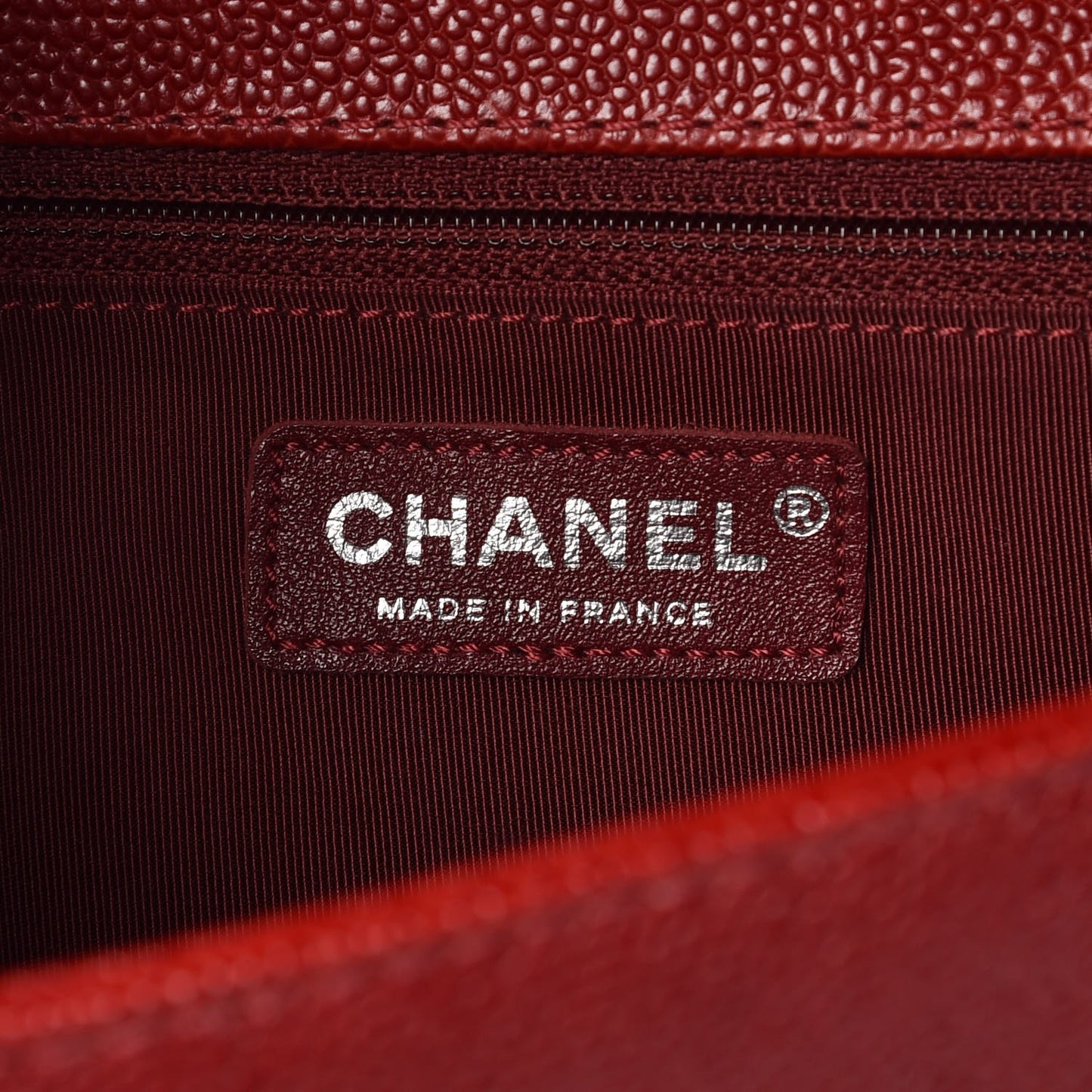 Caviar Quilted New Medium Boy Flap Red