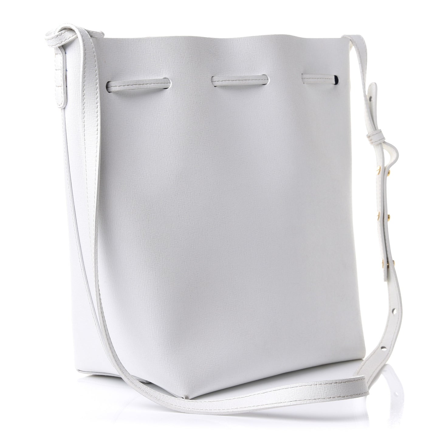 Saffiano Mini Bucket Bag White Royal