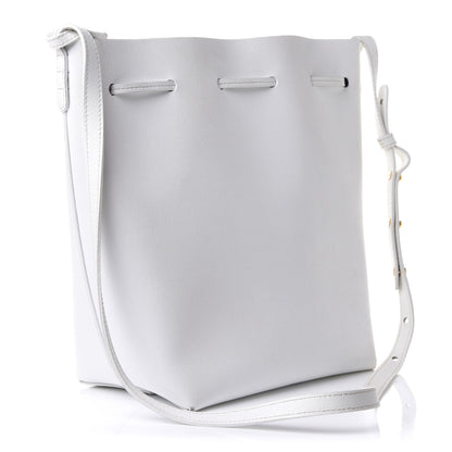 Mansur Gavriel Saffiano Mini Bucket Bag White Royal 2 of 10