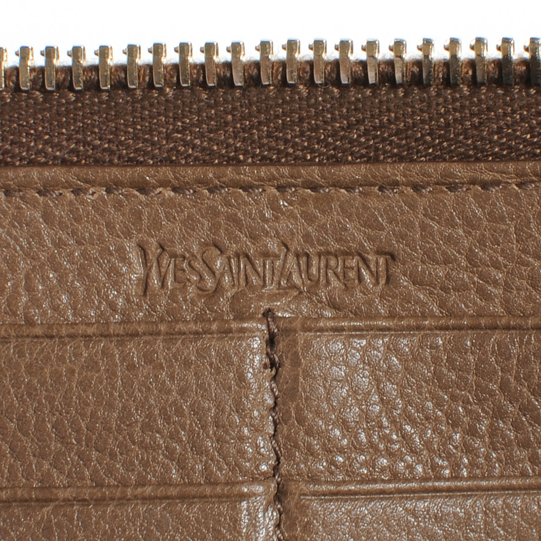 Saint Laurent Leather Muse Zip Around Wallet Light Brown 5 of 6