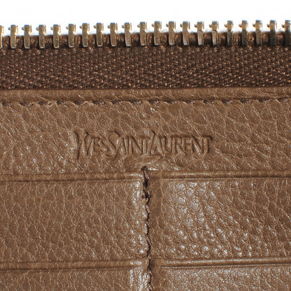 Saint Laurent Leather Muse Zip Around Wallet Light Brown 5 of 6