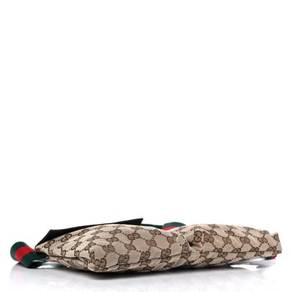 Gucci GG Monogram Web Double Pocket Belt Bag Dark Brown 4 of 12
