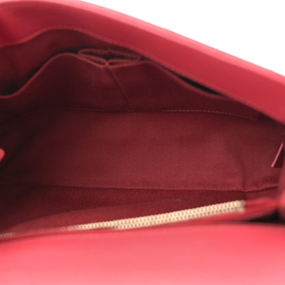 Chanel Caviar Chevron Quilted Small Coco Handle Flap Red 5 of 10