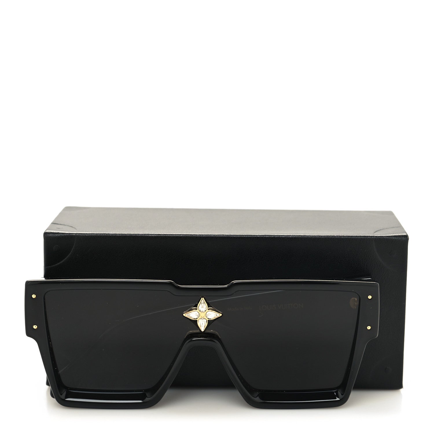 Louis Vuitton Acetate Swarovski Crystal Cyclone Sunglasses Z1578W Black 8 of 8