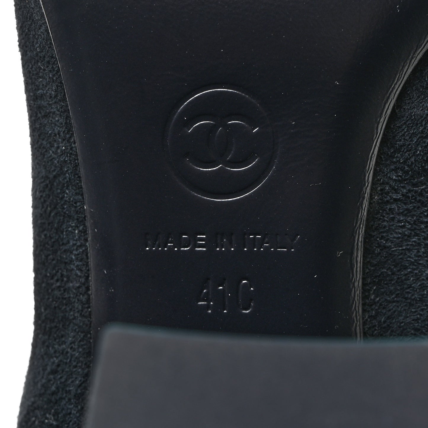 Suede Calfskin Fabric Short Boots 41 Blue