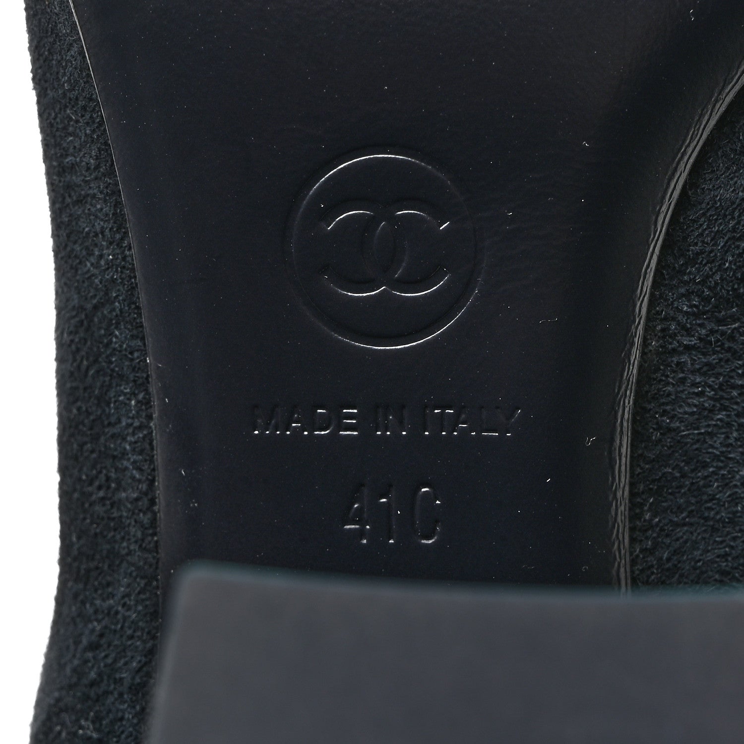 Chanel Suede Calfskin Fabric Short Boots 41 Blue 8 of 8