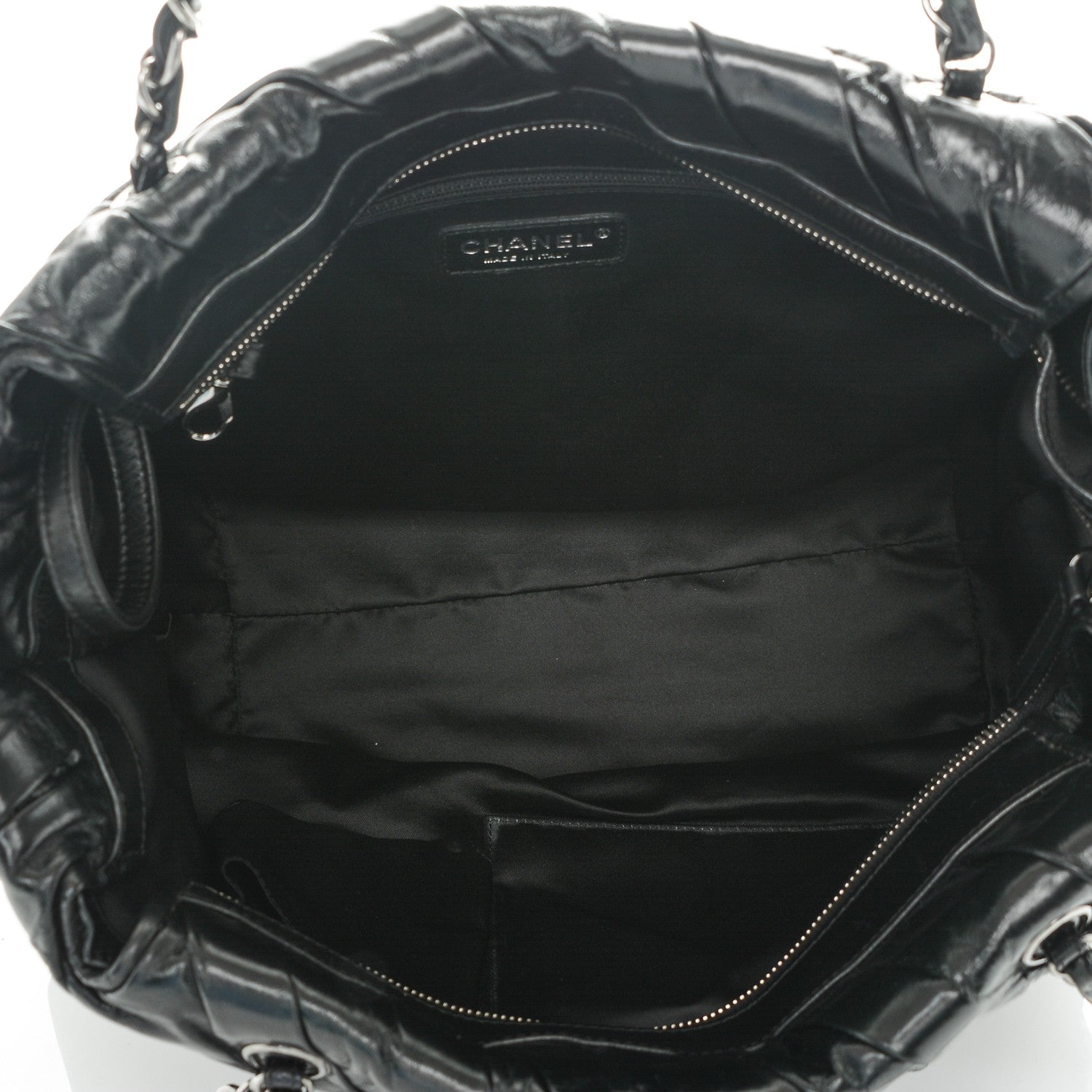 Chanel Glazed Calfskin Large Twisted Tote Black 5 of 8
