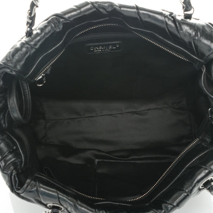 Chanel Glazed Calfskin Large Twisted Tote Black 5 of 8
