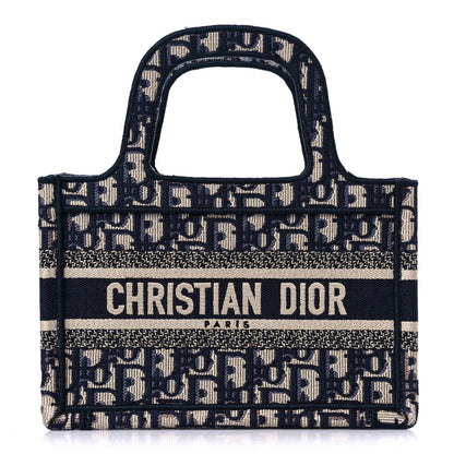 Christian Dior Oblique Mini Book Tote Blue Multicolor 1 of 10