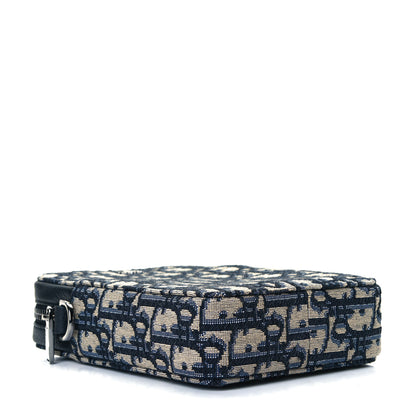 Christian Dior Oblique Vertical Messenger Pouch Blue 3 of 8