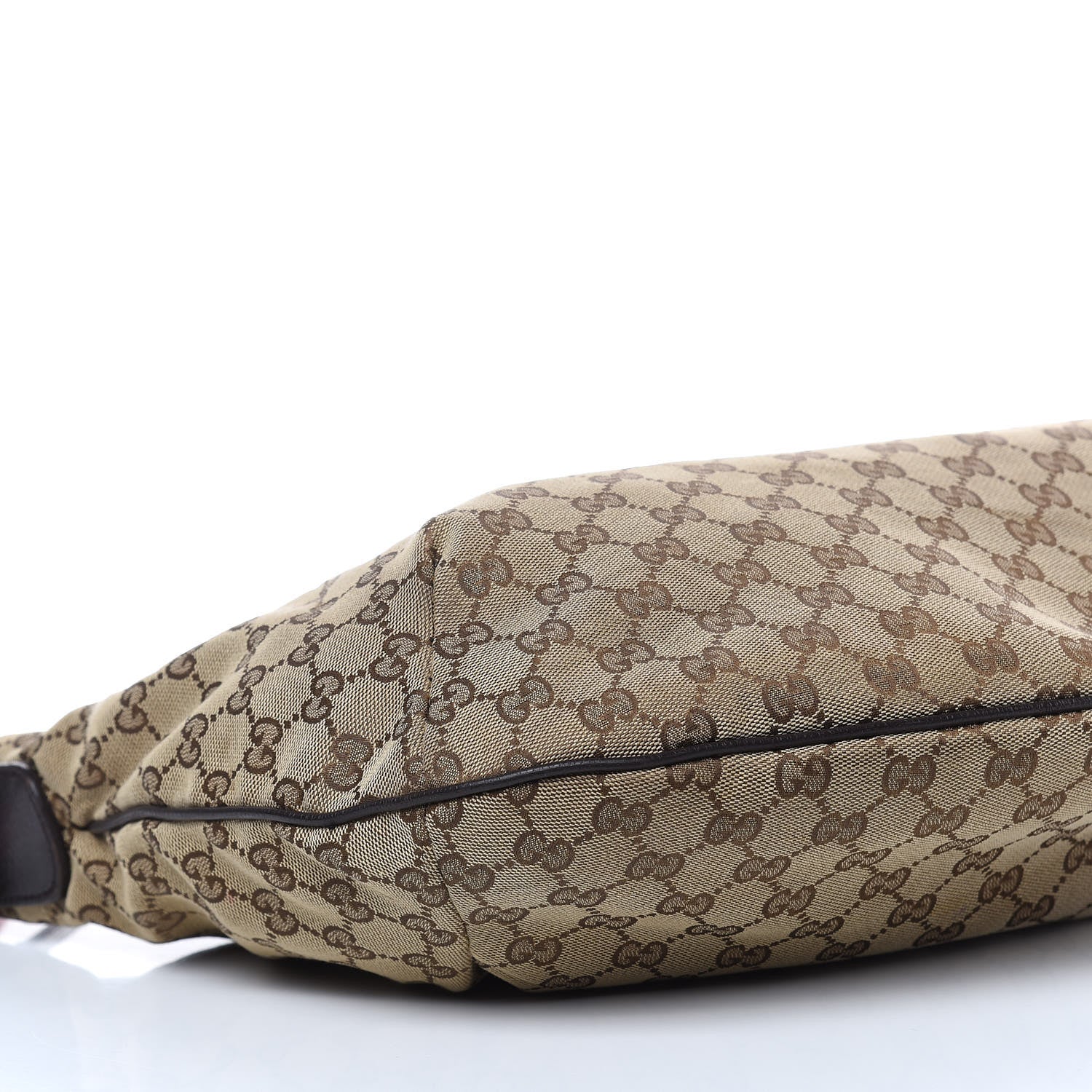 Gucci Monogram Web Medium Half Moon Hobo Dark Brown 9 of 10