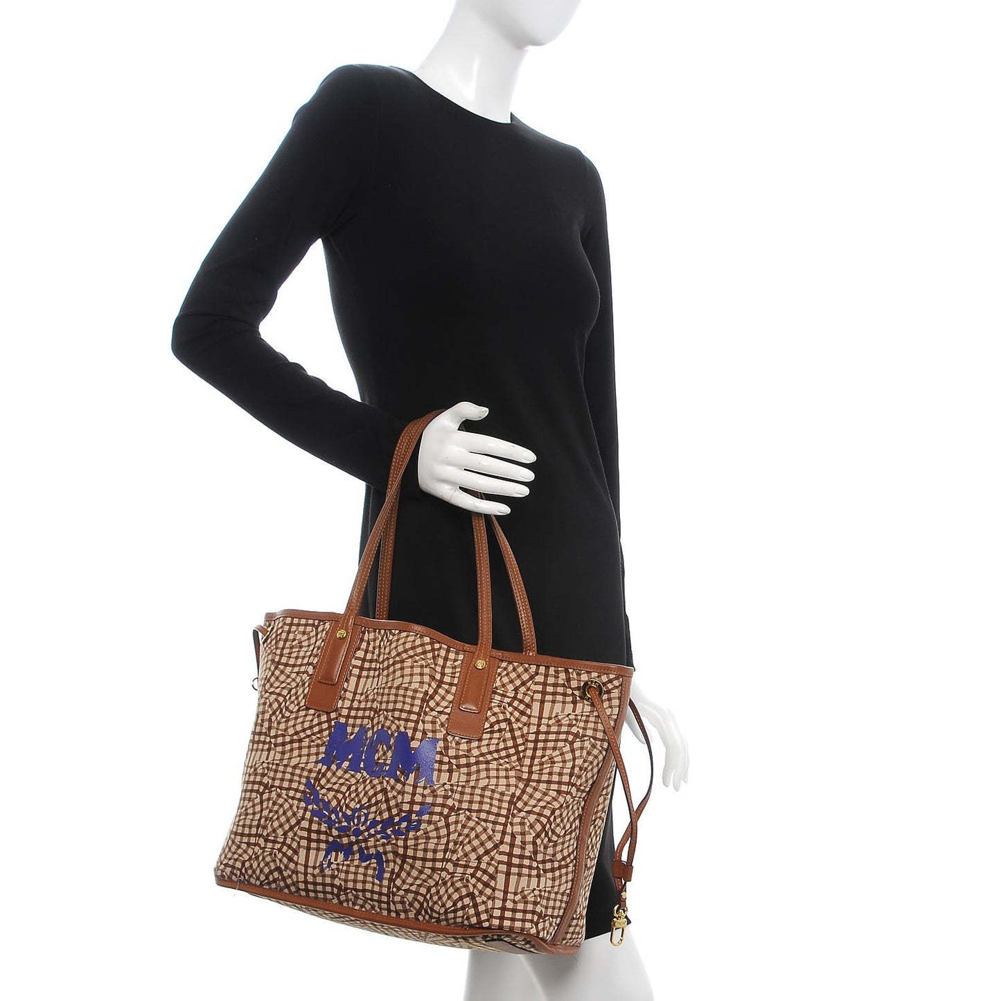 Visetos Medium Liz Reversible Shopper Tote Cognac