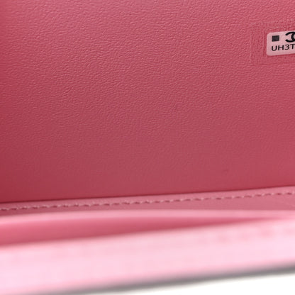 Chanel Lambskin Quilted Small Top Handle Vanity Case With Chain Pink 7 of 10
