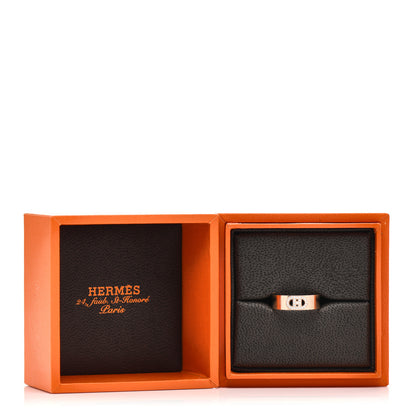 Hermes 18K Rose Gold Diamond PM H D'Ancre Ring 51 5.75 5 of 5