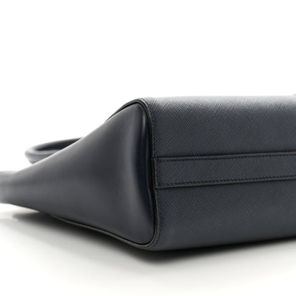 Prada Saffiano Soft Calfskin Small Zippered Tote Baltico 7 of 9