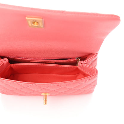 Chanel Caviar Quilted Mini Coco Handle Flap Pink 5 of 9