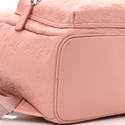 MCM Calfskin Ottomar Monogram Small Backpack Pink 9 of 10