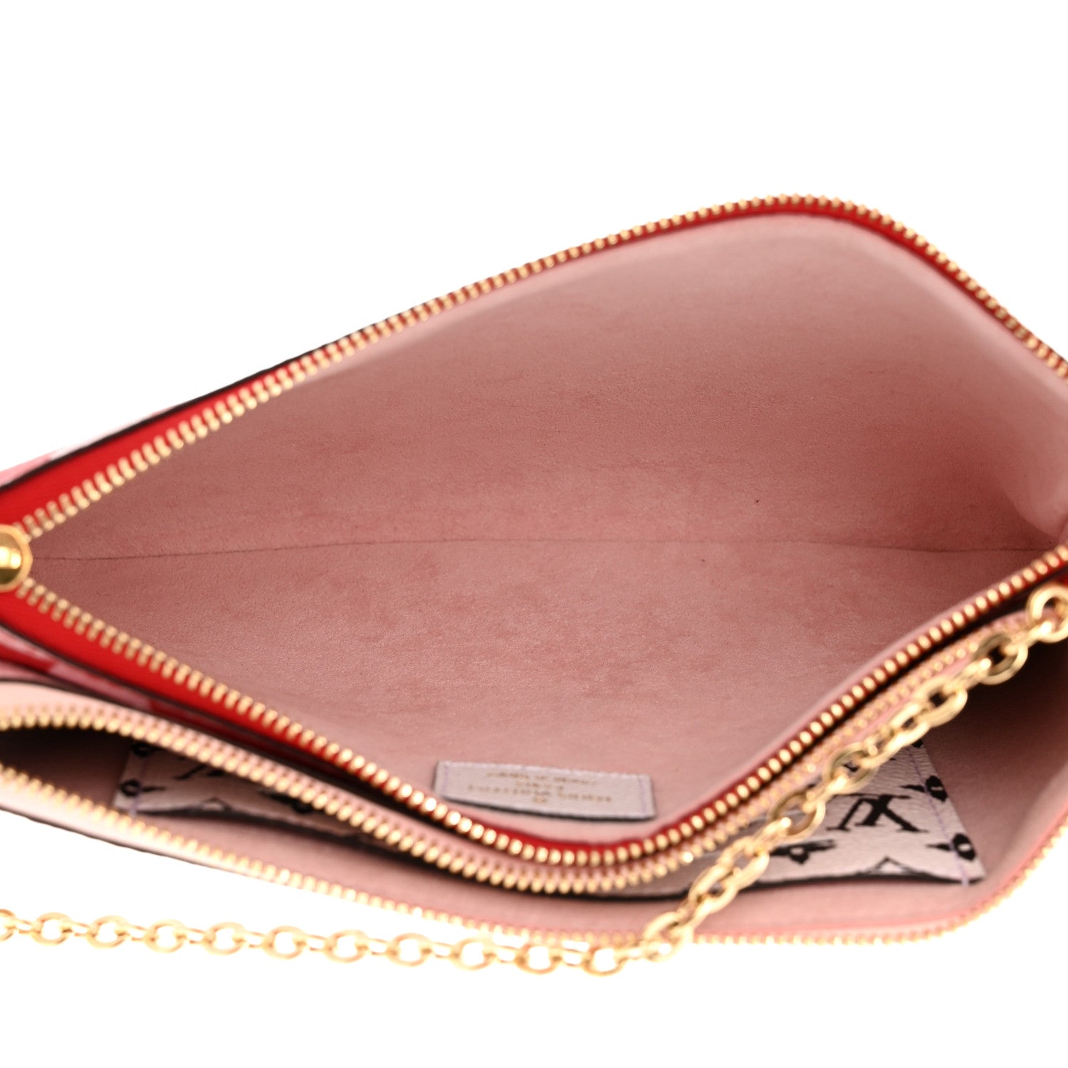 Louis Vuitton Monogram Giant Double Zip Pochette Rouge 6 of 10