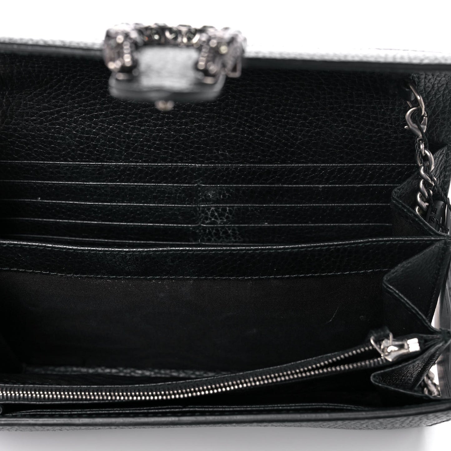 Calfskin Mini Dionysus Chain Wallet Black
