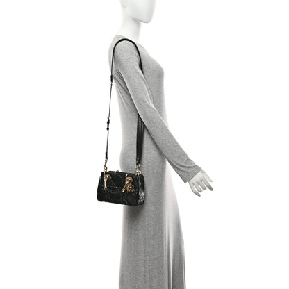 Christian Dior Calfskin Cannage Mini The Lady 95.22 Black 2 of 10