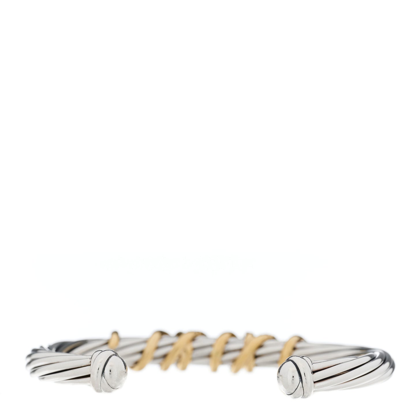 Sterling Silver 18K Yellow Gold Diamond 6mm Helena Station Bracelet